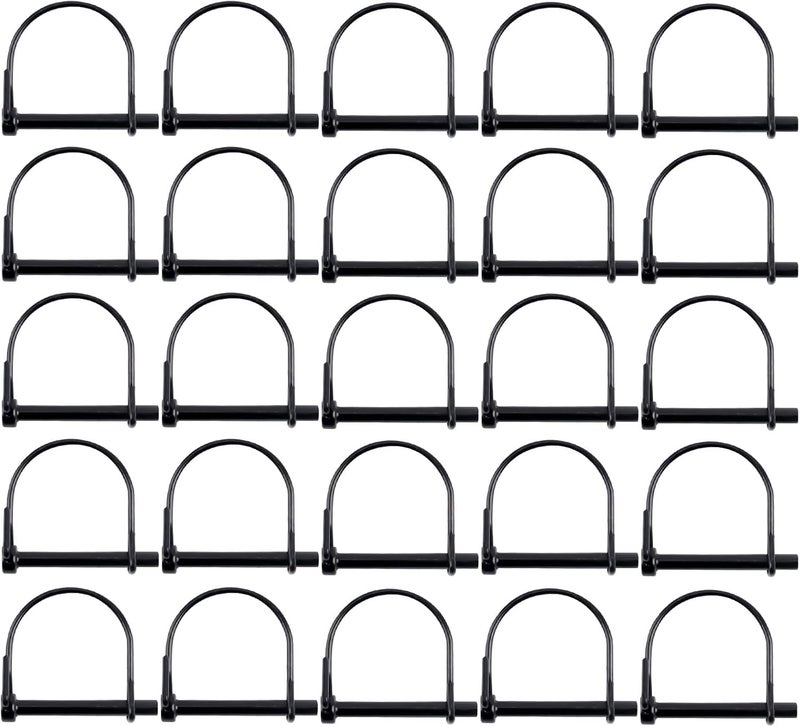 INCREWAY 48 Pcs Heavy Duty Safety Coupler Shaft Locking Pin 1/4" Hitch Pto Pin Round Loop Wire Lock Trailers Pin for Farm Lawn Garden - Image 1